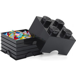 Κουτί αποθήκευσης LEGO(R)τετράγωνο μικρό μαύρο 25x25x18cm