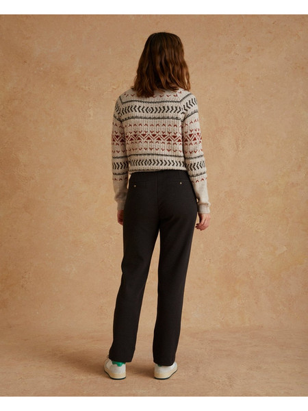 YERSE Straight leg in flannel knit pants natural...