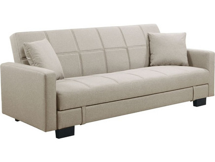 Kelso Τριθέσιος Καναπές Κρεβάτι με Αποθηκευτικό Χώρο Μπεζ 197x81x80cm Ε9928,3