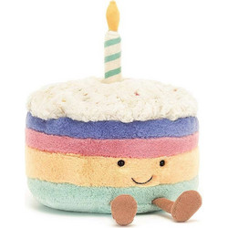 Jellycat Amuseable Rainbow Birthday Cake 26cm A1RBC