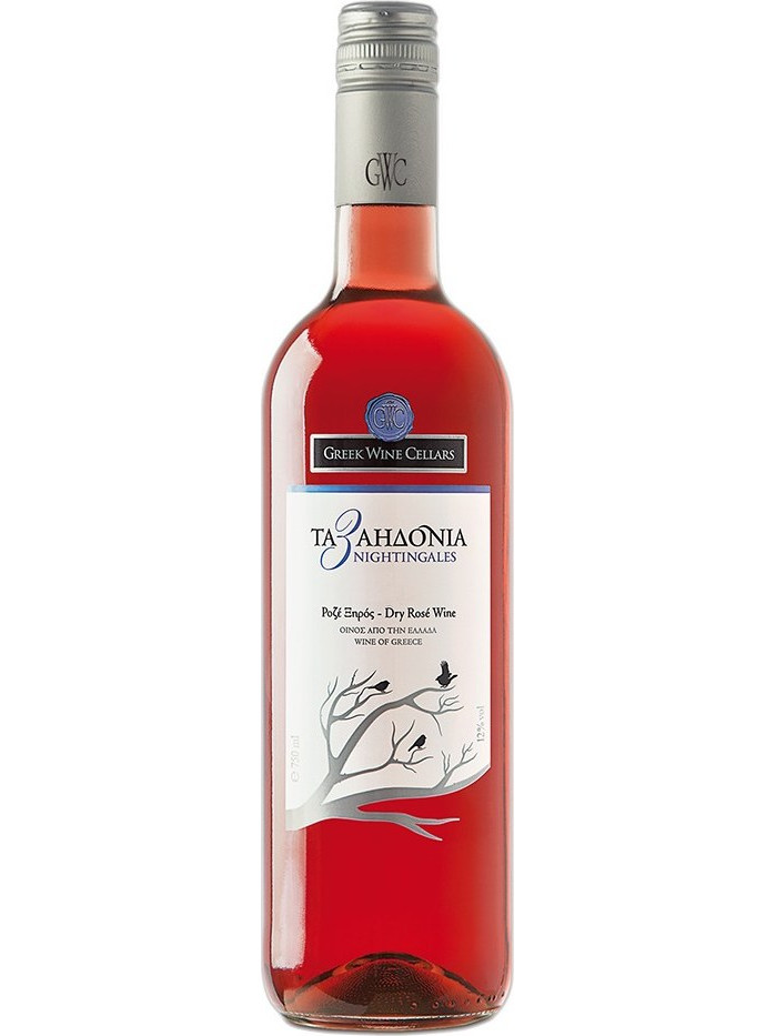 Ελληνικά Κελλάρια Οίνων Τα 3 Αηδόνια Κρασί Ροζέ Ξηρό 750ml