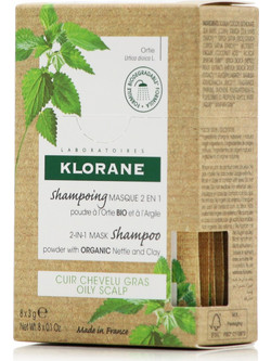 Klorane Ortie Bio 2 in 1 Σαμπουάν & Conditioner για Όγκο κατά της Πιτυρίδας για Λιπαρά Μαλλιά 8x3gr