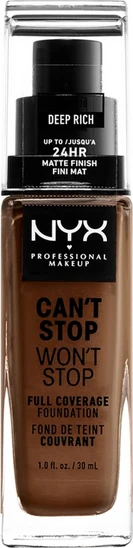 Nyx Can T Stop Won T Stop Full Coverage Deep Rich Liquid Foundation