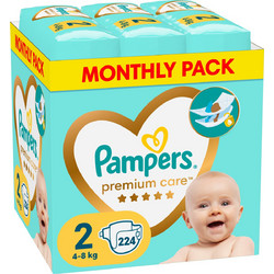 Pampers Premium Care Monthly Pack Πάνες No2 4-8kg 224τμχ