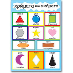 Next Educational Poster Colors And Shapes 3τμχ