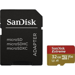 Sandisk Extreme microSDHC 32GB Class 10 U3 V30 UHS-I A1 100MB/s + Adapter