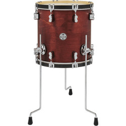 PDP by DW Concept Classic Floor Tom 14" x 14" - Ox Blood Stain, Ebony Hoops