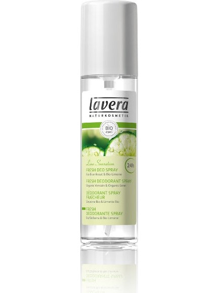 Lavera Lime & Organic Varbena Φυσικό Αποσμητικό Spray 24h Χωρίς Αλουμίνιο 75ml