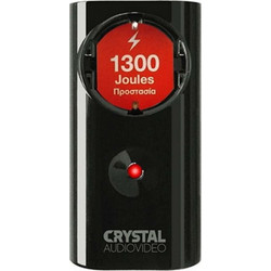 Crystal Audio Αντάπτορας Προστασίας Σούκο 1 Θέσης 1300J 70dB Μαύρο CP1-1300-70