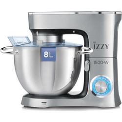 Izzy New IZ-1503 Grey Κουζινομηχανή 1500W με Ανοξείδωτο Κάδο 8lt
