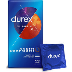 Durex Classic XL Προφυλακτικά με Λιπαντικό 12τμχ