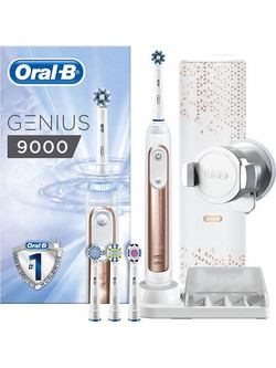 Oral-B Genius 9000 Rose Gold Ηλεκτρική Οδοντόβουρτσα με Χρονομετρητή Αισθητήρα Πίεσης & Θήκη Ταξιδίου
