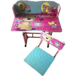 Παιδικό Τραπέζι με Καρέκλα - Ροζ-Γαλάζιο Αρκούδακι FA-904