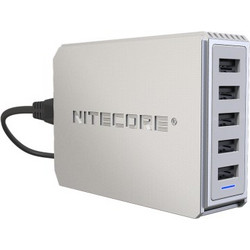 ΤΡΟΦΟΔΟΤΙΚΟ USB, NITECORE UA55 desktop adaptor, 10A/50w High speed charging