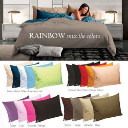 Μαξιλαροθήκες Σετ Rainbow Sateen Cotton Sb Concept (50x70) 2Τεμ - Orange