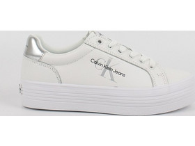 Calvin Klein Γυναικεία Sneakers Flatforms Λευκά YW0YW01222-YBR