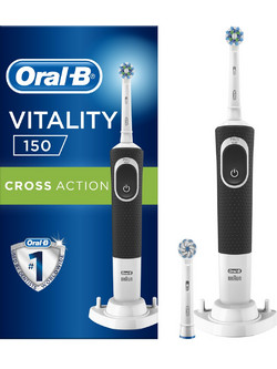 Oral-B Vitality 150 Cross Action Black Ηλεκτρική Οδοντόβουρτσα με Χρονομετρητή