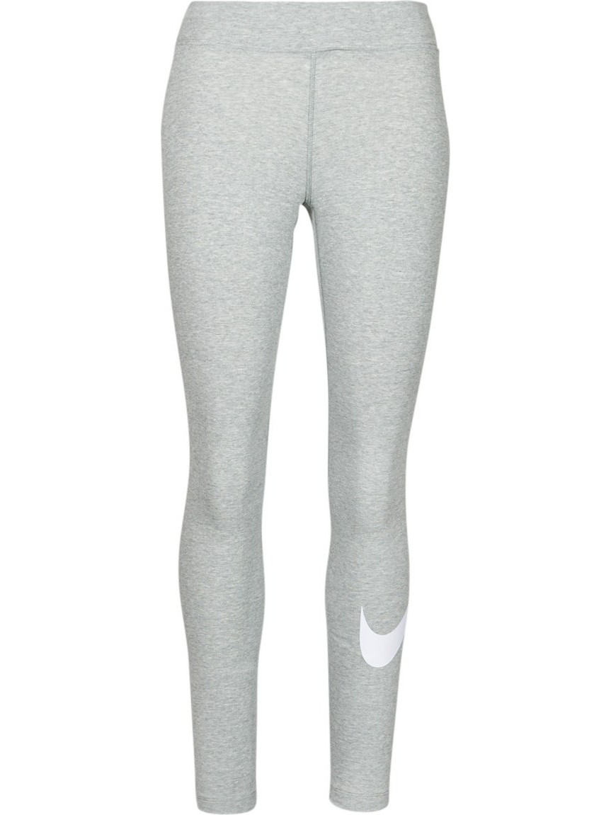 Nike Sportswear Essential Swoosh Γυναικείο Κολάν Μακρύ Ψηλόμεσο Γκρι CZ8530-063