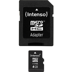 Intenso microSDHC 4GB Class 10 + Adapter