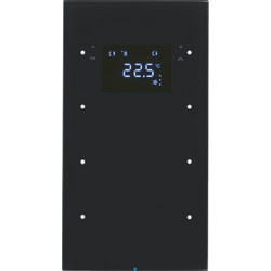 Touch Sensor R.3 Με Θερμοστάτη Γυαλί Μαύρο 6 Μπουτόν Αφής Berker