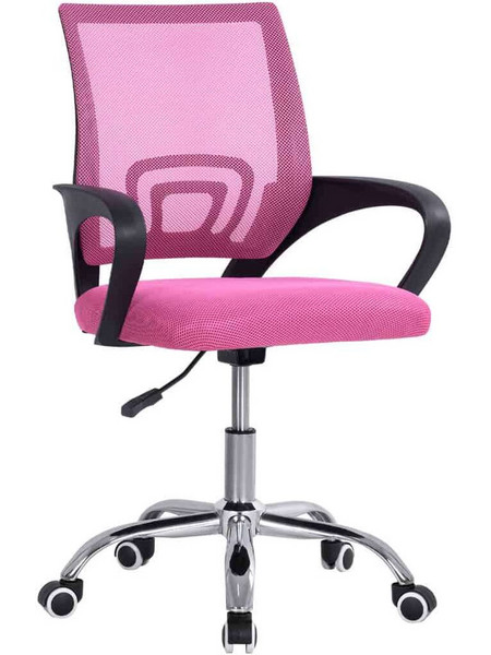 Homemarkt Bristone Καρέκλα Γραφείου με Στήριξη Μέσης Ροζ HM1058.15