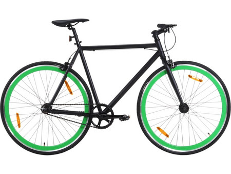 vidaXL 92256 Ποδήλατο Δρόμου 28" Αλουμινίου Μαύρο Πράσινο
