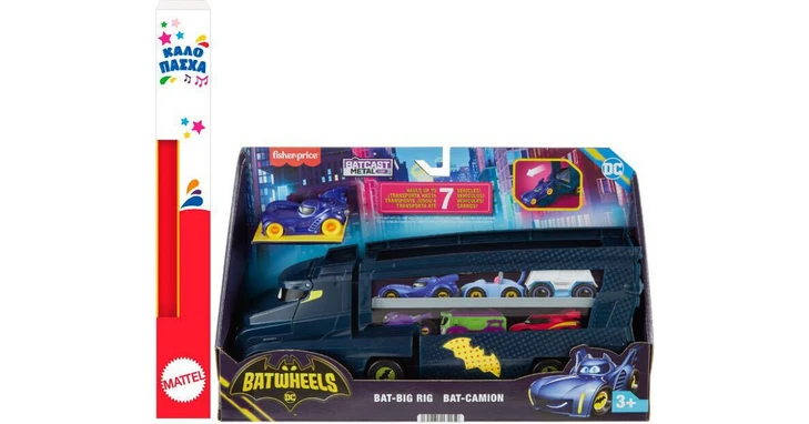 Fisher Price Λαμπάδα Batwheels Bat Big Rig Bam The Batmobile