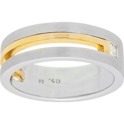 Ανδρικό Δαχτυλίδι VITOPOULOS Λευκό-Κίτρινο Χρυσό 18K