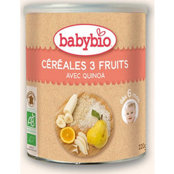 Babybio Κρέμα Δημητριακών Κινόα & Φρούτα 220gr