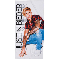 Das Home Kids Justin Bieber Παιδική Πετσέτα Θαλάσσης Λευκή 70x140cm 5806
