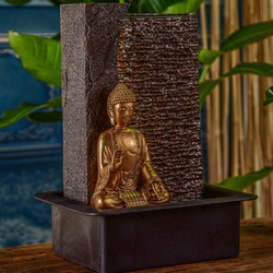 Διακοσμητικό Συντριβάνι με LED Ζεστό Φωτισμό 22x30x40cm - Bouddha Jati Fountain