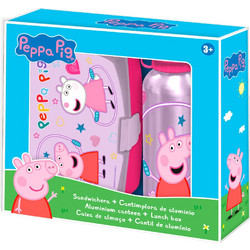 Peppa Pig Lunch box + aluminium bottle set 500ml