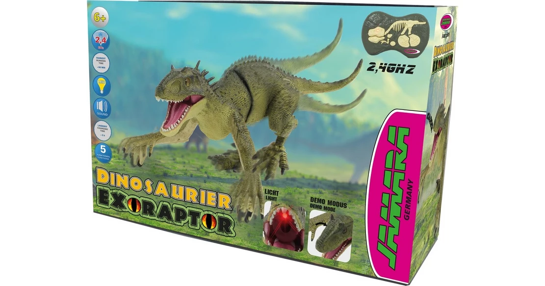 Remote-controlled Dinosaur Velociraptor Sound Roaring Blue