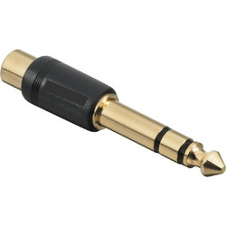 POWERTECH CAB-J026 ADAPTER RCA GOLD FEMALE TO JACK 6.35 MALE STEREO ADAPTOR