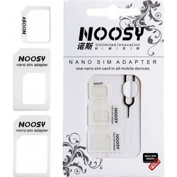 NOOSY Nano SIM & Micro SIM Adapter Set, λευκό, SIM-002
