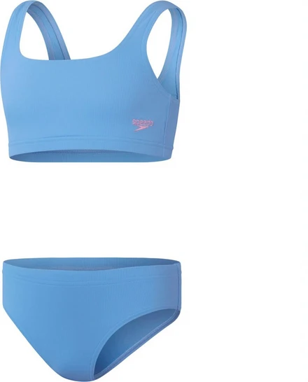 Speedo Textured Αθλητικό Παιδικό Μαγιό Bikini Set για Κορίτσι Γαλάζιο