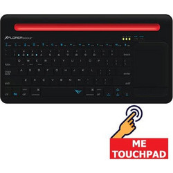 Alcatroz Xplorer Dock 2 Black Red Ασύρματο Πληκτρολόγιο με TouchPad για Tablet