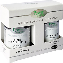 Power Health Platinum Range Ζinc Premium 5 30 Κάψουλες +Vitamin C 1000mg 20 Ταμπλέτες