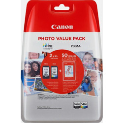 Canon PG-545 XL & CL-546 XL Photo Value Pack 2 Μελανιών Εκτυπωτή Inkjet