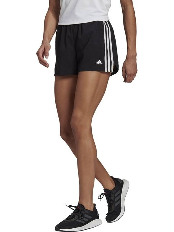 Adidas Primeblue Designed 2 Move Woven 3-Stripes Αθλητικό Γυναικείο Σορτς Ψηλόμεσο Μαύρο GL3981