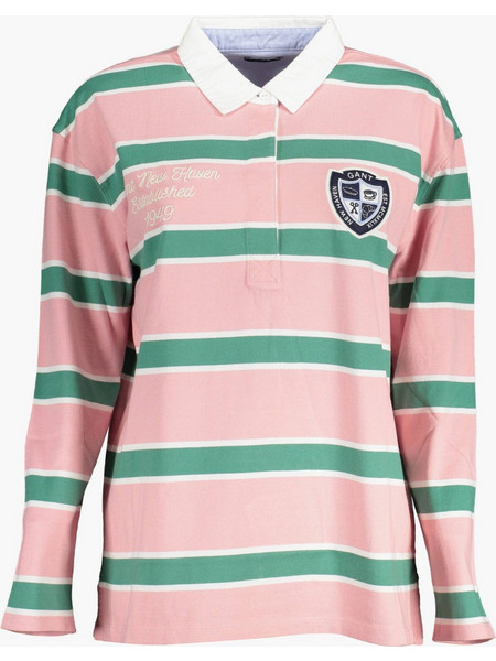 ...Women's Pink Long Sleeve Polo Shirt 20014202509...