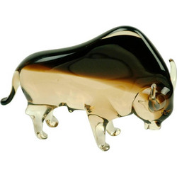 RARE LEAD-CRYSTAL This Big Murano Glass Bull by Gino Cenedese