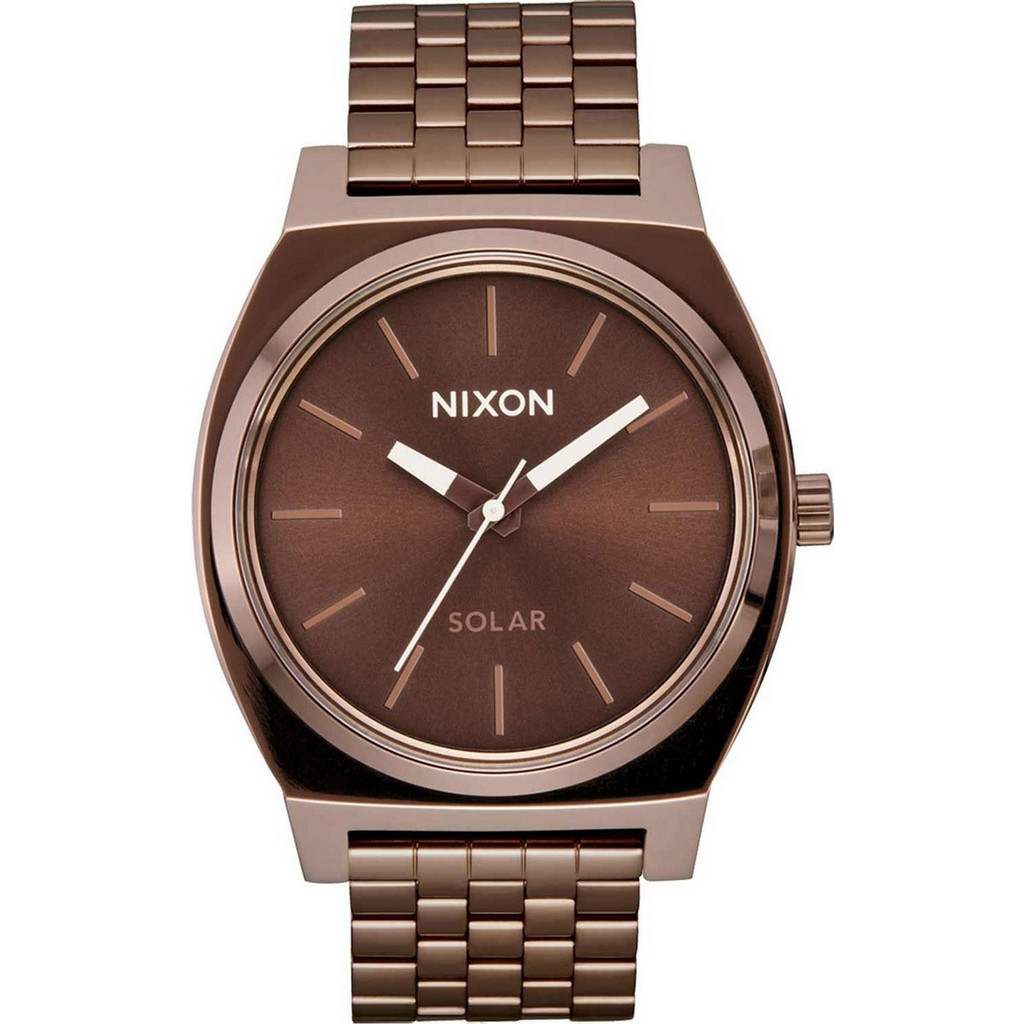 A045 2066 Nixon Time Teller Brown Rose Gold Watch A> Ανδρικά