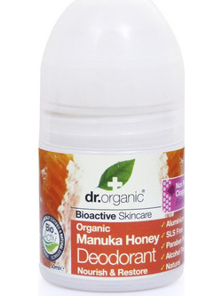 Dr. Organic uka Honey Φυσικό Γυναικείο Αποσμητικό Roll On Χωρίς Αλουμίνιο 50ml