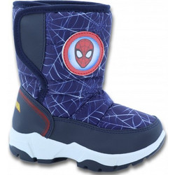 Disney Spider-Man Παιδικές Μπότες Χιονιού Navy Μπλε με Σκρατς R1310301T-040