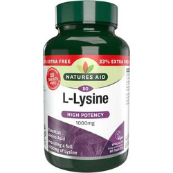Natures Aid L-Lysine 1000mg 80 Ταμπλέτες
