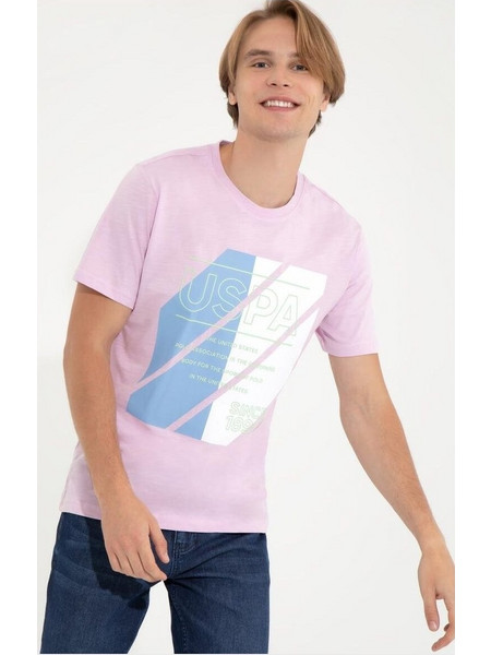 U.S. POLO ASSN. Ανδρικό T-shirt Light Pink