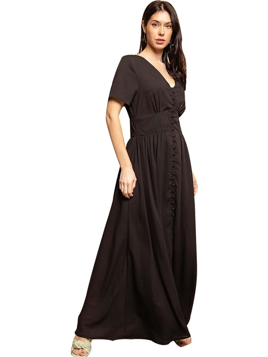 Daphnea Maxi Καθημερινό Φόρεμα Μαύρο 3728