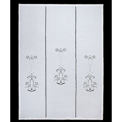 Silk Fashion Κουρτίνα με Τούνελ & Δαντέλα 210x300 723 Λευκή