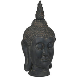 Decorative Figure Home ESPRIT Dark grey Buddha 56 x 55 x 112 cm